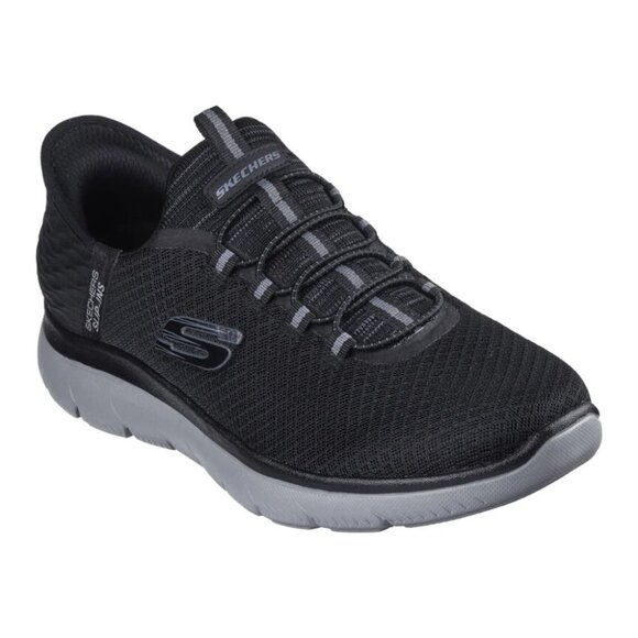 Skechers Men's Slip-ins: Summits - High Range 232457W Black/Charcoal Sneakers - Picture 4 of 5